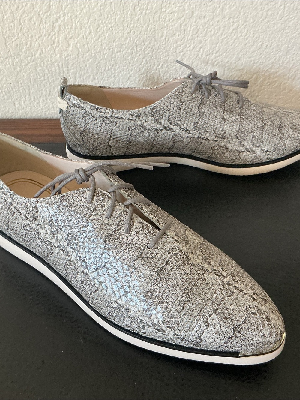 Cole Haan Grand.OS Grand Ambition Snake Embossed Oxford Derby Women Size 9.5